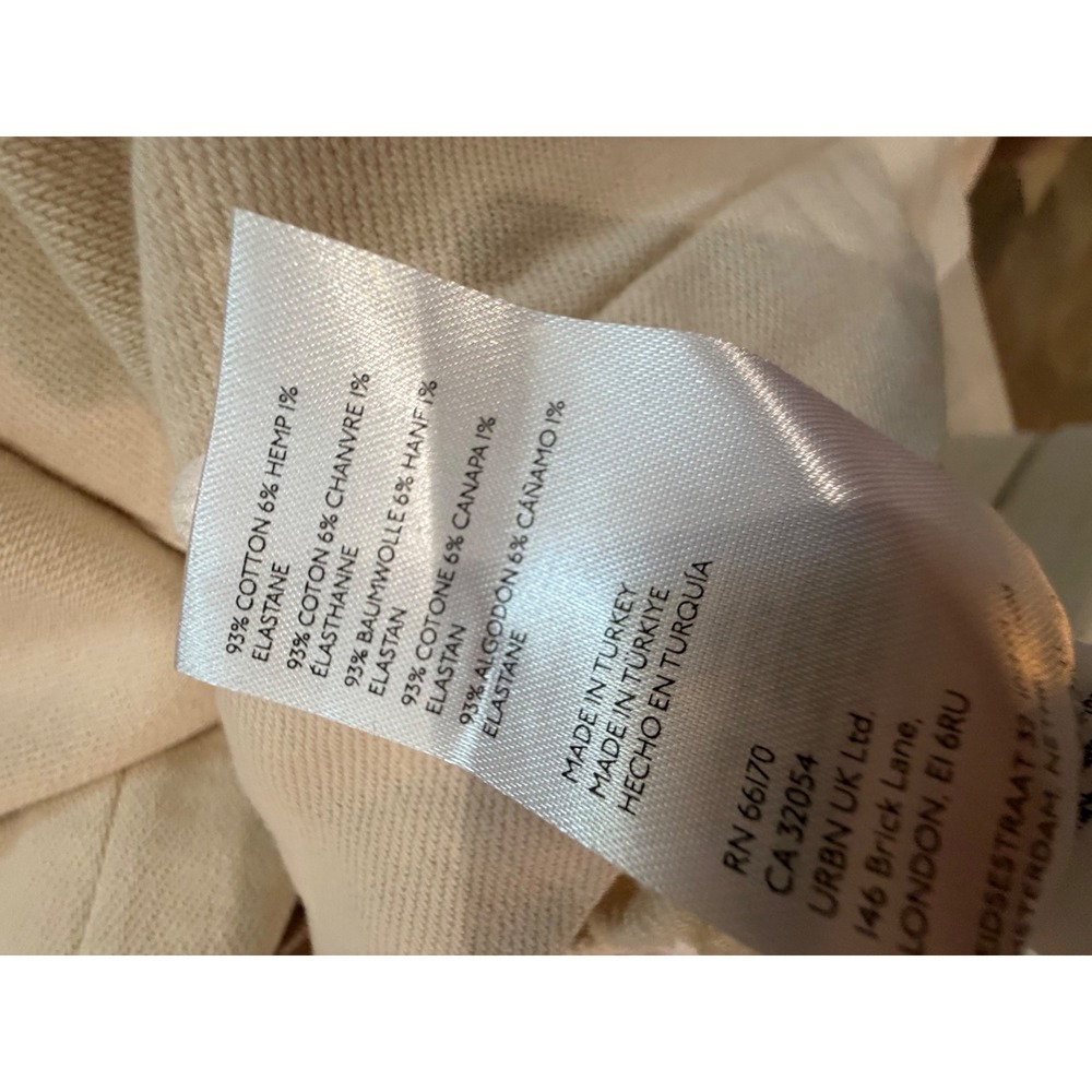 Pilcro Anthropologie Skipper twill  High-Rise Crop Wide Leg Jeans Cream 28 29 - Picture 16 of 16